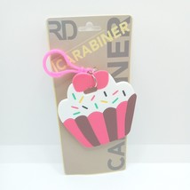 cupcake pink Carabiner PVC Silicone Keychain Luggage Tag Travel Bag Tag ... - $9.33