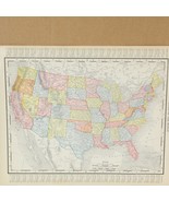 United States and Mexico Rand McNally 1898 Atlas of the World  14&quot; x 11-... - $23.03 CAD