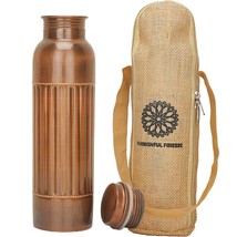 Antique Copper Bottle - 34 Ounce Large Copper Water Bottle With Carry Bag &amp; Extr - $39.99