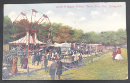 1910 Scene at Happy Hollow Illinois State Fair Springfield IL Postcard - £7.46 GBP