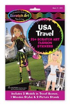 Melissa &amp; Doug USA Travel Scratch Art Fashion Stickers - £7.74 GBP
