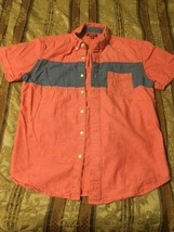 Men&#39;s Arizona Short Sleeved Shirt--Size M--Pink/Blue - $6.99