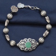 Sterling Silver Beaded Adjustable Bracelet,Bracelet For Men &amp; Women,Gifts - £73.15 GBP