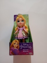 Disney Princess Mini Rapunzel Glitter Dress Posable Doll 3&quot; Figure Tangled - £6.23 GBP