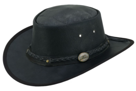 Trekker Leather Distressed Leather Hat Cowboy Unisex Trekking Hiking Ful... - £35.34 GBP+