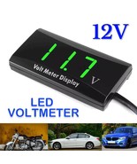 12V LED Digital Display Voltmeter Car Motorcycle Voltage Volt Gauge Pane... - $12.21 CAD