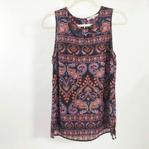 Violet &amp; Claire Sheer Multi-Color Women&#39;s Top Tunic Keyhole Back &amp; Front... - $14.84