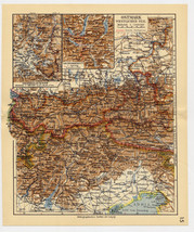 1939 Vintage Map Of Ostmark / Western Austria Tyrol / Italy - £17.75 GBP