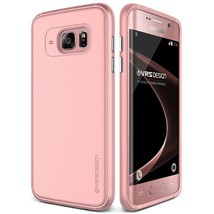 Samsung Galaxy S7 Single Fit Slim Matte Shockproof Soft Case Vrsdesign Pink New - £15.81 GBP