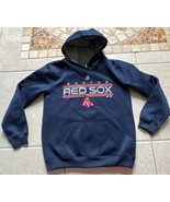 Majestic Boston Red Sox Baseball MLB Blue Youth Hoodie Sweater Size 10/12 - £14.22 GBP