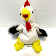 Vintage 1996 Ganz Floppie Toss Ems Ronny Rooster Beanie Plush Stuffed Animal 7&quot; - £8.48 GBP