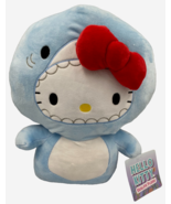 Xlarge Hello Kitty Plush Toy Blue SHARK 13 inch Tall  Cute Gift Sanrio N... - $23.51