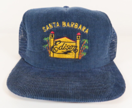 VTG Southern California Edison Santa Barbara SCE Corduroy Mesh Trucker Hat - £31.12 GBP