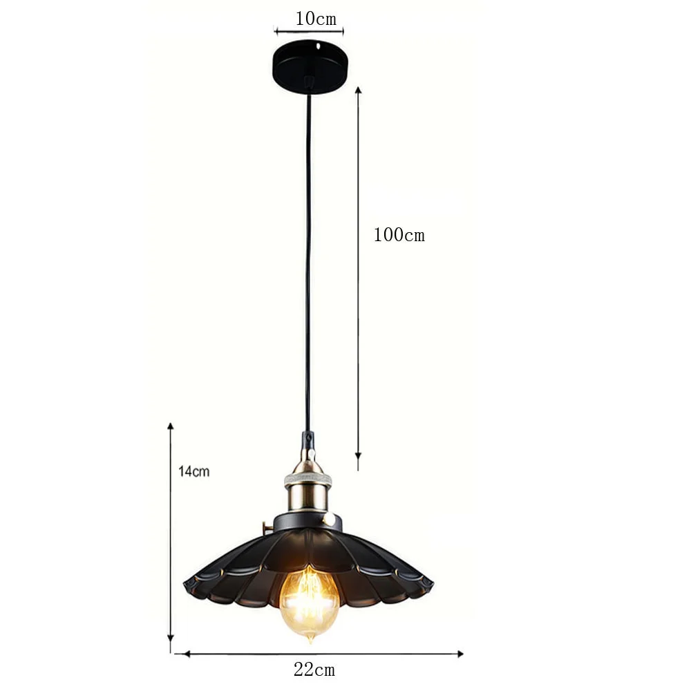Clic  Umbrella Shaped Chandelier Pendant Lamp Light  Industrial Style Restaurant - £186.88 GBP