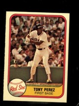 1981 FLEER #241 TONY PEREZ NM RED SOX HOF *X82481 - £1.15 GBP
