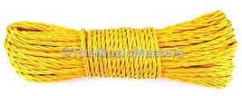 Yellow 100ft Twisted Poly UTILITY ROPE Line Cargo Tie Down Cord Twine St... - £7.01 GBP