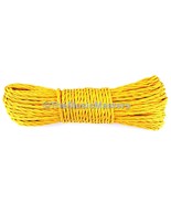 Yellow 100ft Twisted Poly UTILITY ROPE Line Cargo Tie Down Cord Twine St... - £6.94 GBP