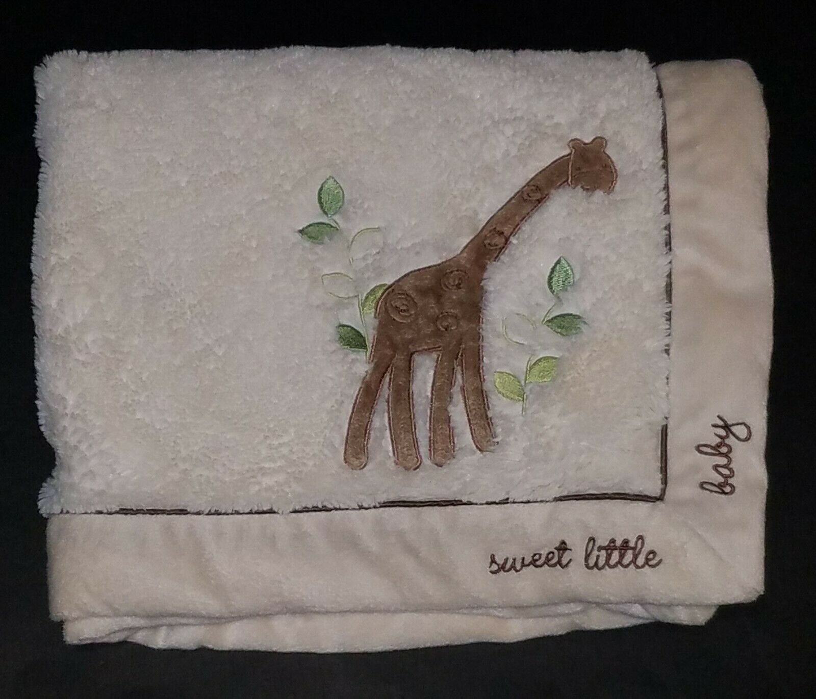 Koala Baby Giraffe Tan Fleece Security Blanket Lovey 30" x 40" Sweet Little Baby - $24.70
