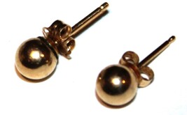 Solid 14K yellow gold marked 14K ball post Earrings Lot# 647 - $166.75