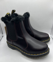 Dr. Martens 2976 Leonore Faux Fur Lined Chelsea Boots Oxblood Atlas US W 6 L - £88.20 GBP