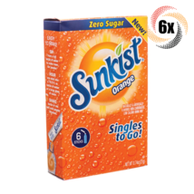 6x Packs Sunkist Singles To Go Orange Drink Mix ( 6 Packets Each ) .74oz - £12.16 GBP