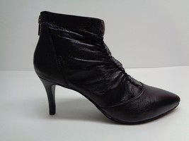 Adrianna Papell Size 6.5 M NIKKI Black Leather Ankle Boots New Womens Shoes - £92.67 GBP