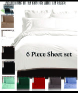 6 PIECE ULTRA PREMIUM SOFT QUALITY COMFORT COLLECTION DEEP POCKET BED SH... - £22.17 GBP+