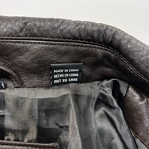 Excelled RN# 20849 Men's Brown Full Zip Pockets Leather Jacket Size Large  image 6