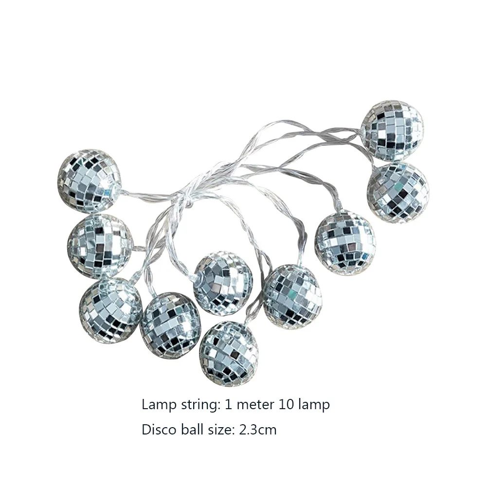 String LED Lights Mirror Ball Disco Ball Lights Stage Reflection Lamp Battery St - £125.49 GBP