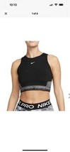 Women&#39;s Nike ProTight Fit Dri Cropped Tank Top Black SZ XS - $12.82