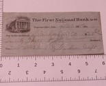 Vintage First National Bank Check April 20 1950  - £3.90 GBP