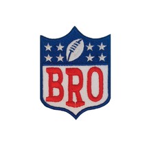 Football BRO Embroidered Patch Classic Shield Form Size: 3.9 x 2.9 inches - £5.93 GBP