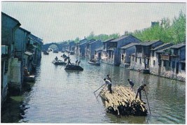 Postcard Scene Along The Ancient Grand Canal China - £3.91 GBP