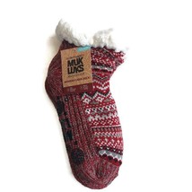 MUK LUKS Womens Cabin Socks L/XL Shoe Size 8/10 Red Multi-Color Warm and... - $17.66