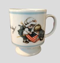 Vintage Brownie Star Spangled Flag By Rust Craft Mug Coffee Cup Cottage Core - £6.77 GBP