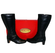 Talbots Black Leather Harmony Boots Size 8.5 - £55.94 GBP
