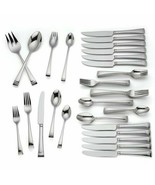 Lenox Urbane 50 Piece Flatware Set 18/10 Stainless Service for 6 Banded ... - £124.38 GBP