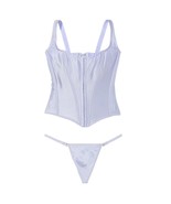 Victoria&#39;s Secret Very Sexy Classic Silk Corset Set Blue Crescent Medium... - $1,520.60 MXN