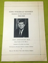 1964 John F Kennedy 1st Memorial Mass Cover Signed By Archbishop Cushing No COA - £71.71 GBP