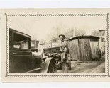 Man Holding Drill to Work on Old Ford Cars Photo - £14.01 GBP