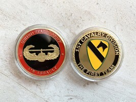 Lot Of 2 1st Cavalry Division And Air Assault Challenge Coin US Army - £18.56 GBP
