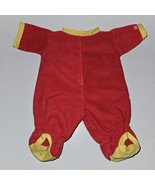 VTG Cabbage Patch Kids CPK Red Yellow Footie Outfit Doll Clothes (fits 1... - £27.41 GBP