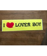I Heart Lover Boy Bumper Sticker NEW Original 1980&#39;s 10&quot; x 3&quot; Love Canad... - $11.27 CAD