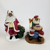 Lot of 2 African American Santa Clause Christmas tree Painting Noahs Ark - £13.48 GBP