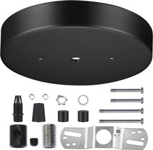 The Canomo 6 Inch Black Ceiling Lighting Canopy Kit Ceiling Plate Cover ... - $38.93