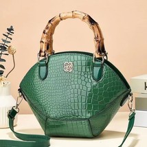 Bamboo Joint Handbags Women&#39;s  Creative Crocodile Pattern Shoulder Women&#39;s Bag  - £34.58 GBP