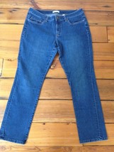 Coldwater Creek Dark Wash Slim Straight Leg Mid Rise Womens Jeans 14P - £23.59 GBP