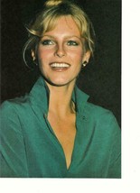 Cheryl Ladd magazine pinup clipping Charlie&#39;s Angels 70&#39;s green shirt at night - £2.75 GBP