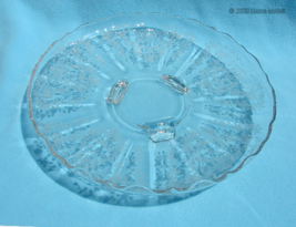 Cambridge 13 Inch 3 Footed Clear Glass Cake Plate - Diane Etch, Hard-to-Find - £31.41 GBP