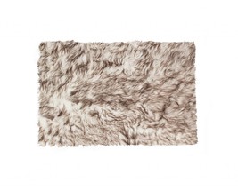 2&#39; X 3&#39; Ombre Brown Faux Sheepskin Area Rug - £61.49 GBP